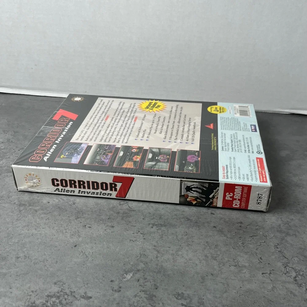 Capstone Corridor 7 Alien Invasion PC CD-ROM Windows 98 Big Box New Sealed NM+